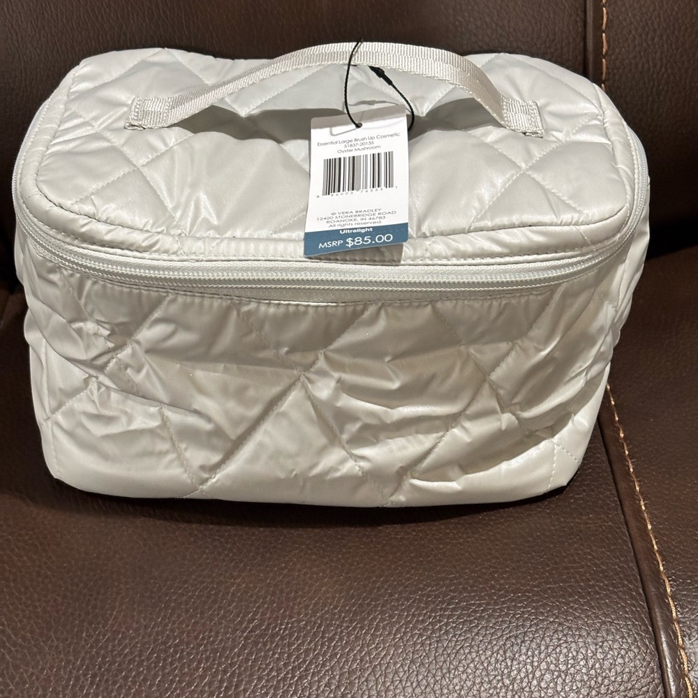 Vera Bradley Oyster Mushroom Quilted Cosmetic Case - Picture 5 of 10